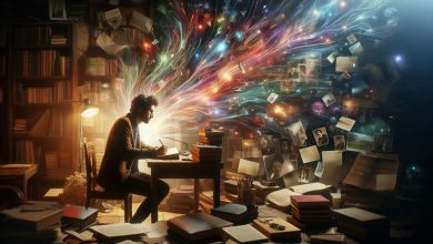 نویسنده در حال خلق اثر