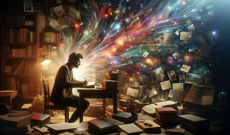 نویسنده در حال خلق اثر