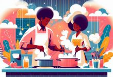 پختن غذا برای شب تولد