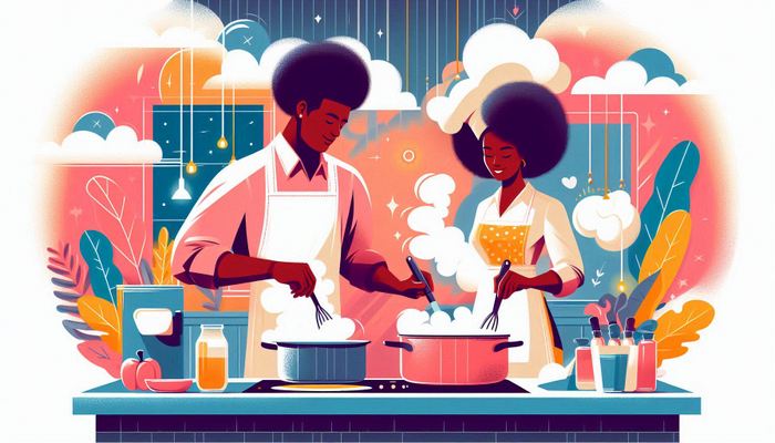 پختن غذا برای شب تولد