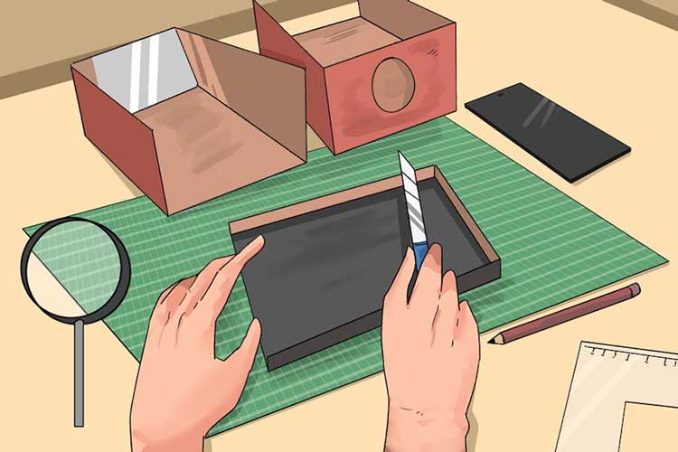 ساخت پروژکتور ساده با آینه و عدسی ذره‌بین